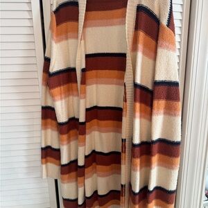Natural Reflections Multicolor Striped Cardigan